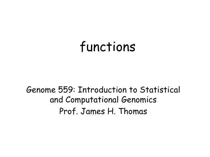 functions