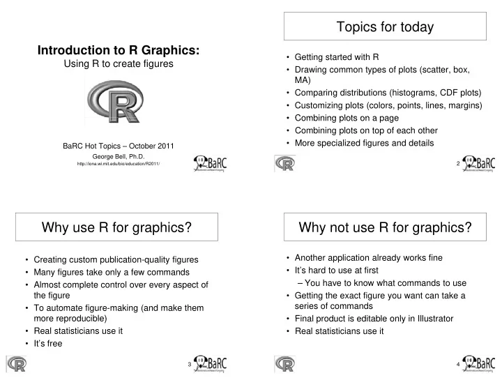 topics for today