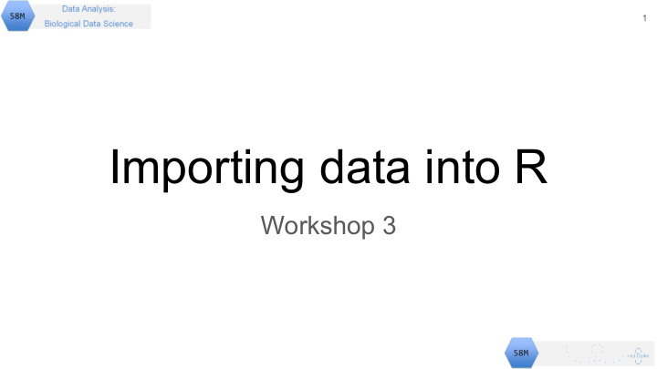 importing data into r