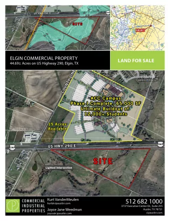 290  US HWY 290 E    290  S I T E  Lighted Intersection  Kurt VanderMeulen  512 682 1000