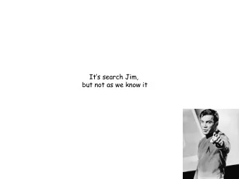 but not as we know it  tsp  But first, an example  TSP  given n cities with x/y coordinates