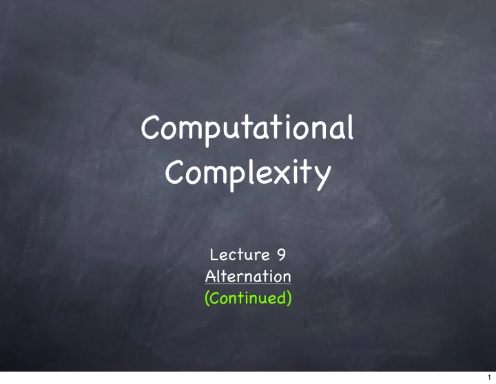 computational complexity