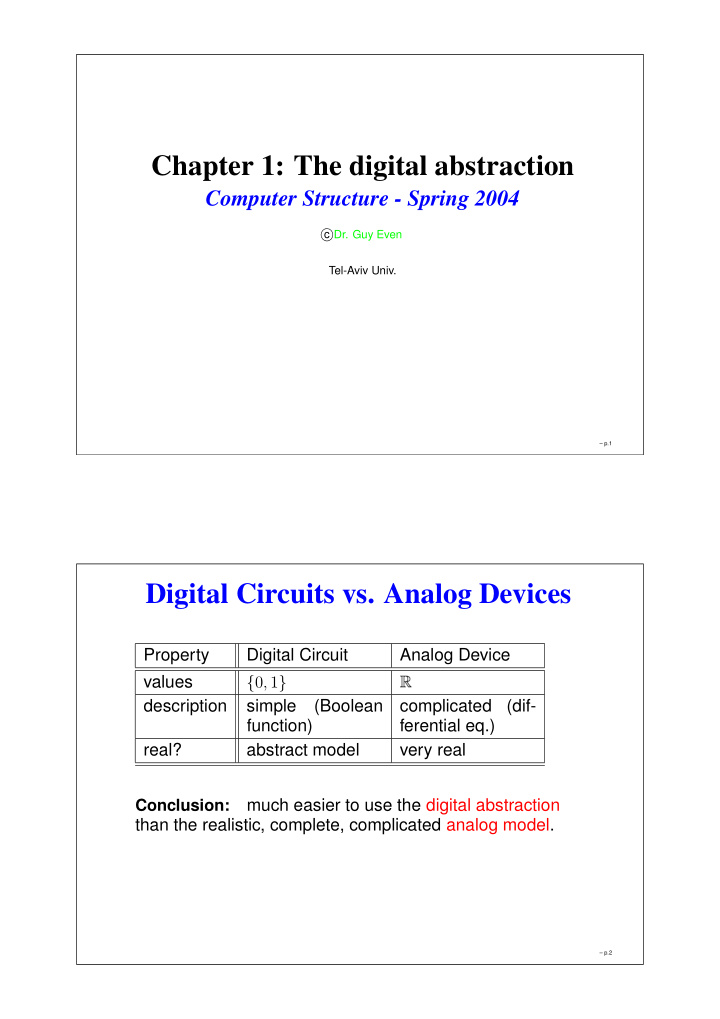 chapter 1 the digital abstraction