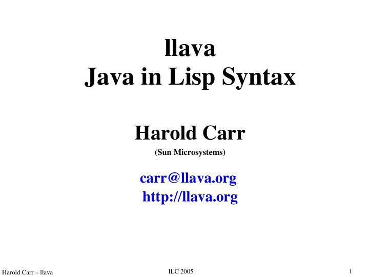 llava java in lisp syntax