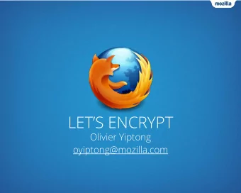 LETS ENCRYPT  Olivier Yiptong  oyiptong@mozilla.com  PRIVACY MATTERS  PRIVACY MATTERS: HTTPS
