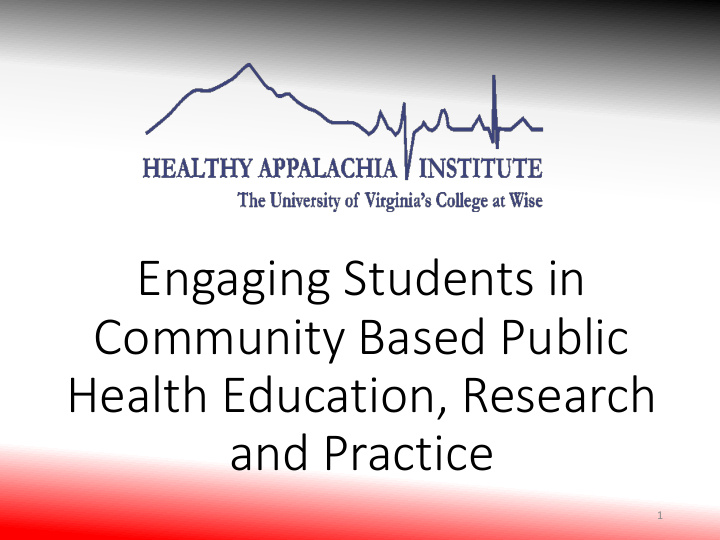 engaging students in community based public health