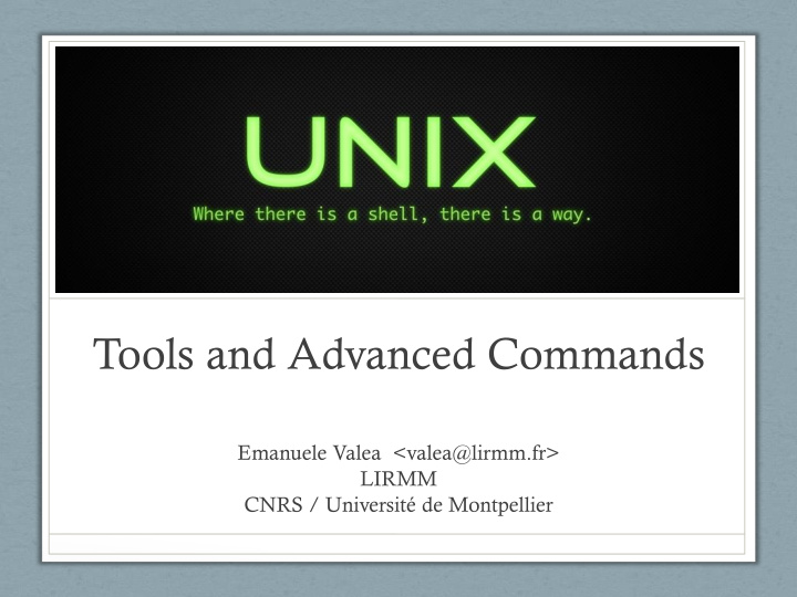 tools and advanced commands