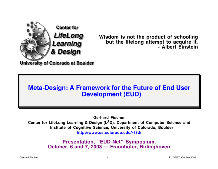 meta design a framework for the future of end user