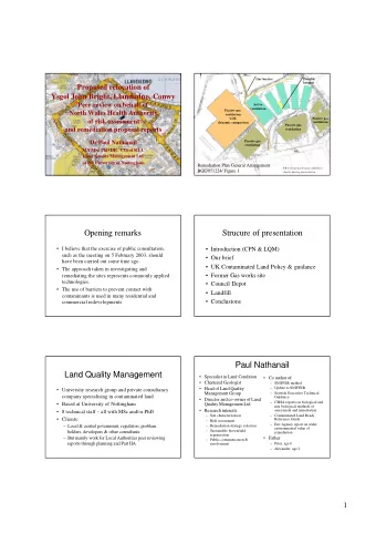 Opening remarks  Strucure of presentation   I believe that the exercise of public consultation,