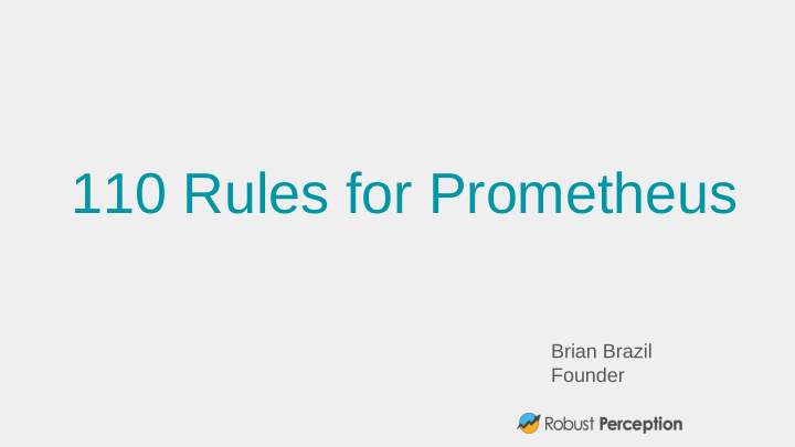 110 rules for prometheus