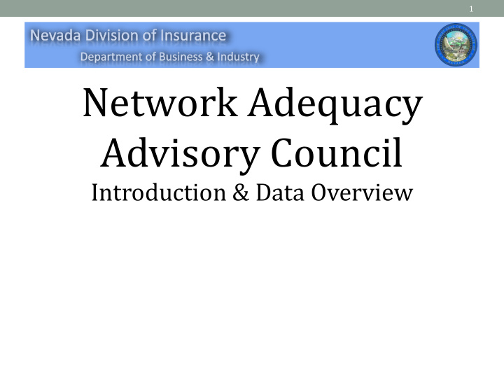 network adequacy advisory council