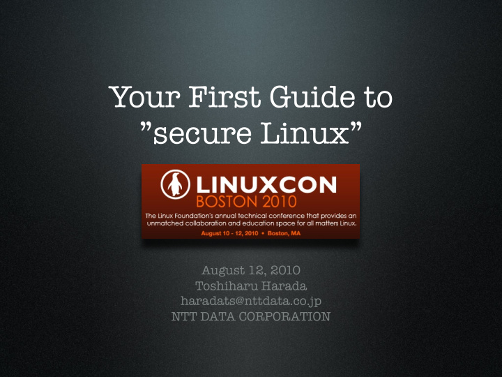 your first guide to secure linux