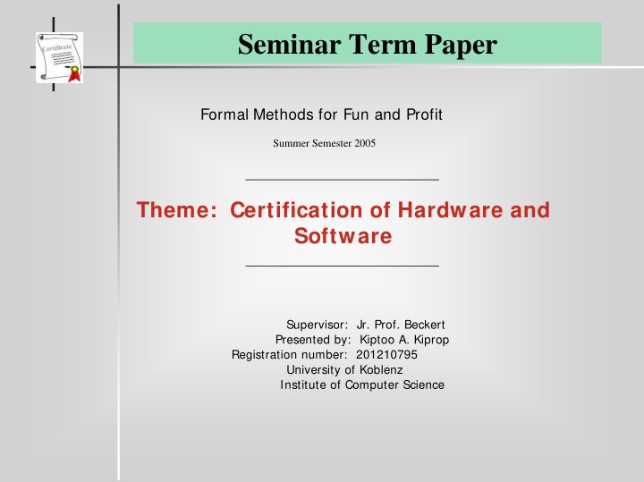 seminar term paper