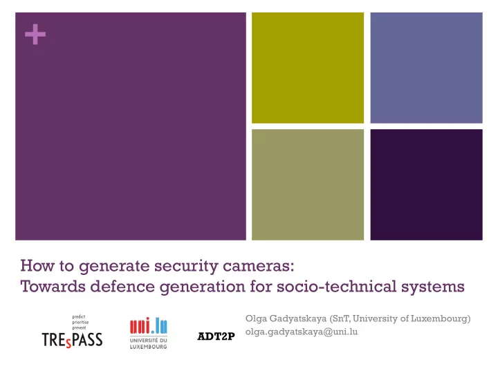 how to generate security cameras towards defence