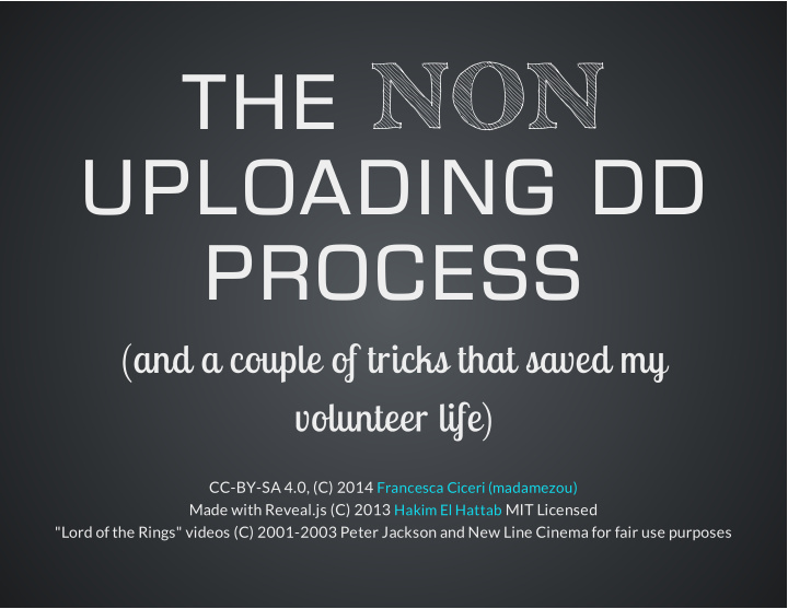 the non uploading dd process
