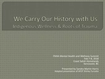 Vancouver, BC  Presented by Sandra Martin Harris  Adapted presentation of AFOT Shirley Turcotte