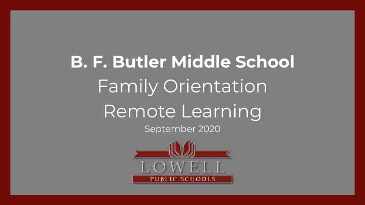 family orientation remote learning