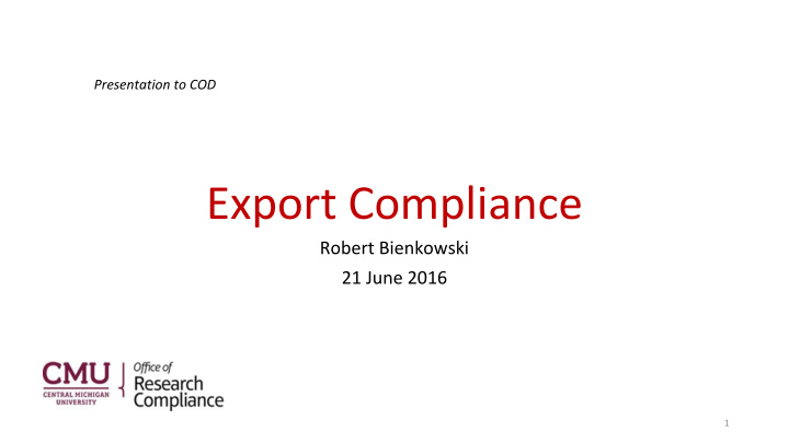 export compliance