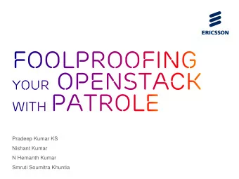 Pradeep Kumar KS  Nishant Kumar  N Hemanth Kumar  Smruti Soumitra Khuntia  Etherpad link for