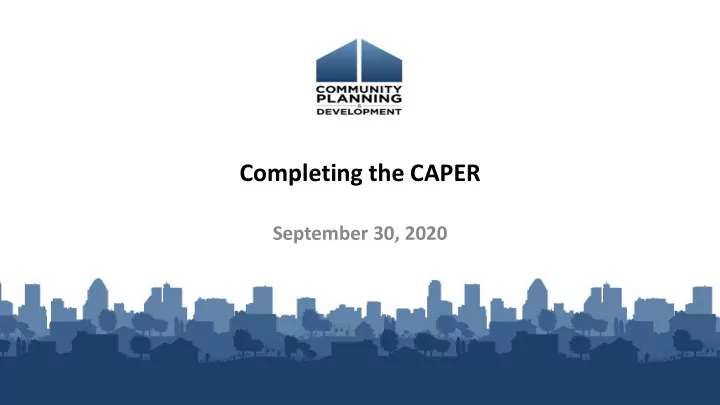 completing the caper