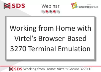 Virtels Browser -Based  3270 Terminal Emulation Working from Home: Virtels Secure 3270 TE