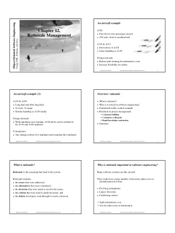 Chapter 12,  A320  First fly-by-wire passenger aircraft  Rationale Management  150 seats,