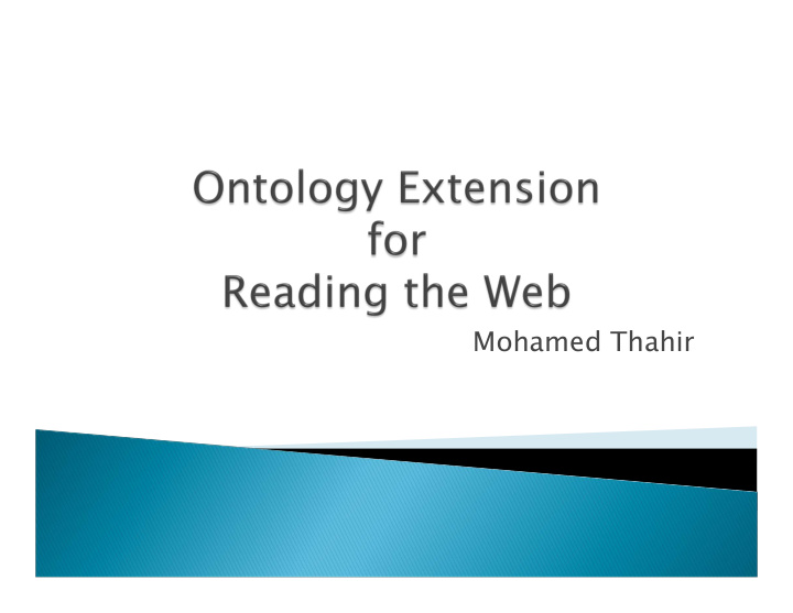 mohamed thahir traditional and open relation extraction