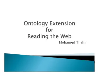 Mohamed Thahir  Traditional and Open Relation Extraction  Read the Web Relation Extraction