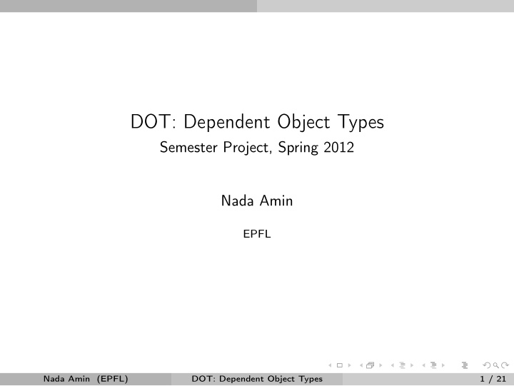 dot dependent object types