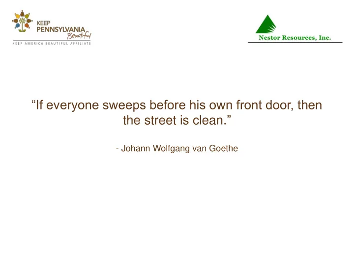 the street is clean