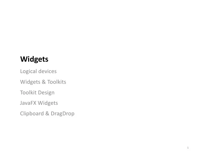 widgets