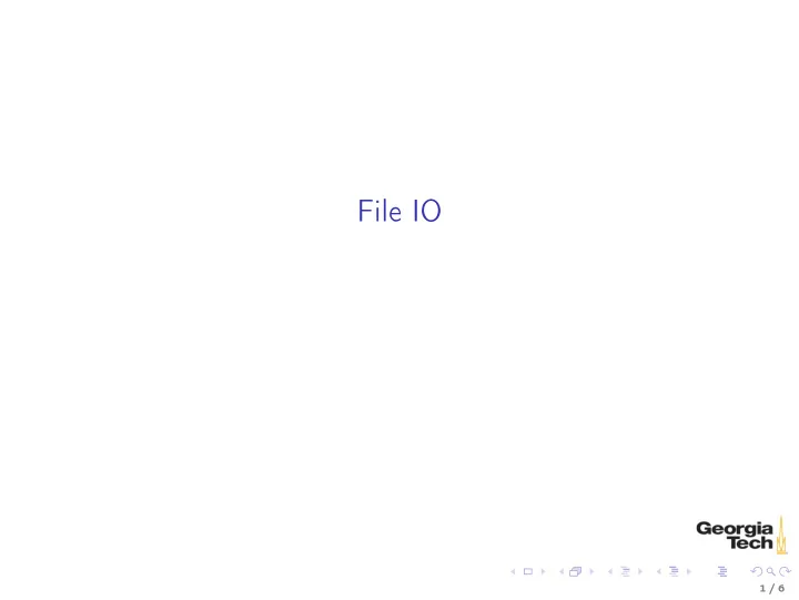 file io