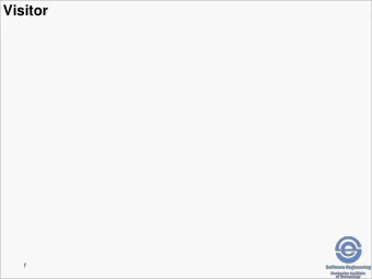 Visitor  1  Visitor Intent  Represent an operation to be performed on  the elements of an object