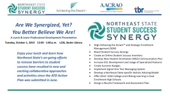Are We Synergized, Yet?  You Better Believe We Are!  A Lunch &amp; Learn Professional Development