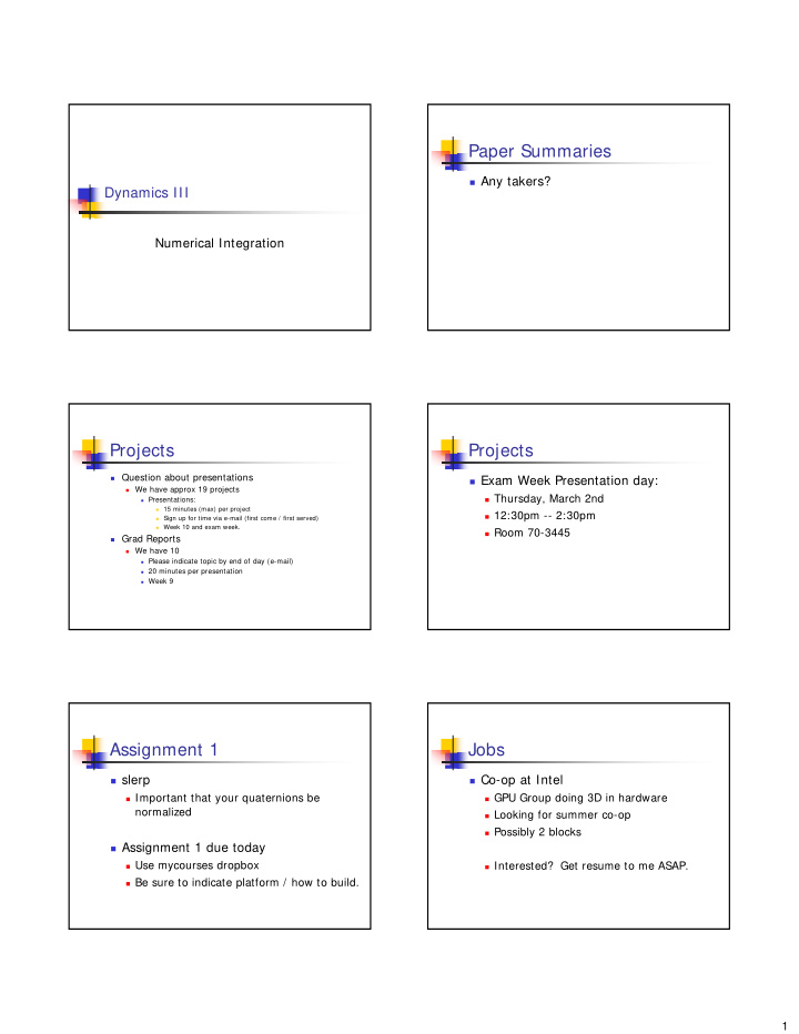 paper summaries