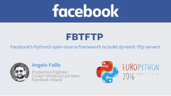 FBTFTP  Facebooks Python3 open-source framework to build dynamic tftp servers  Angelo Failla