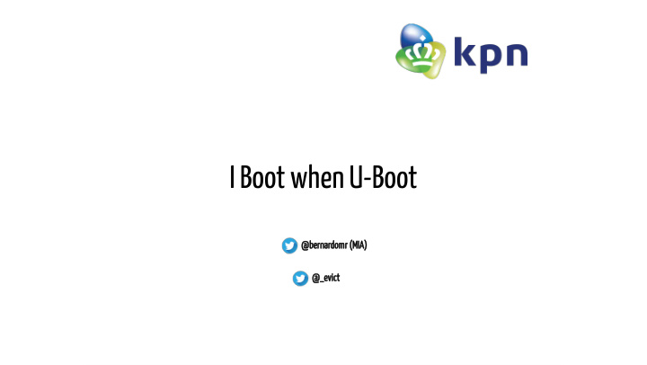 i boot when u boot