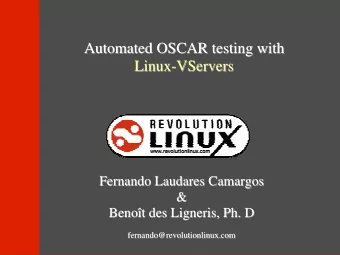 Automated OSCAR testing with  Automated OSCAR testing with  Linux-  -VServers  VServers  Linux