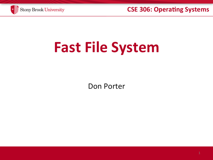 fast file system