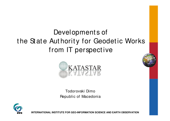 developments of the s tate authority for geodetic works