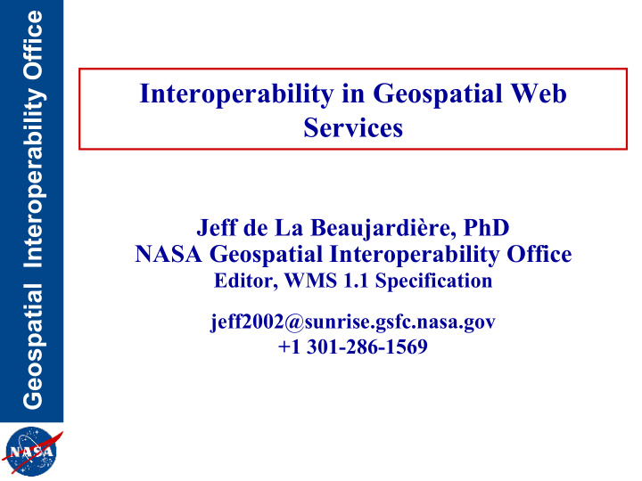interoperability in geospatial web services