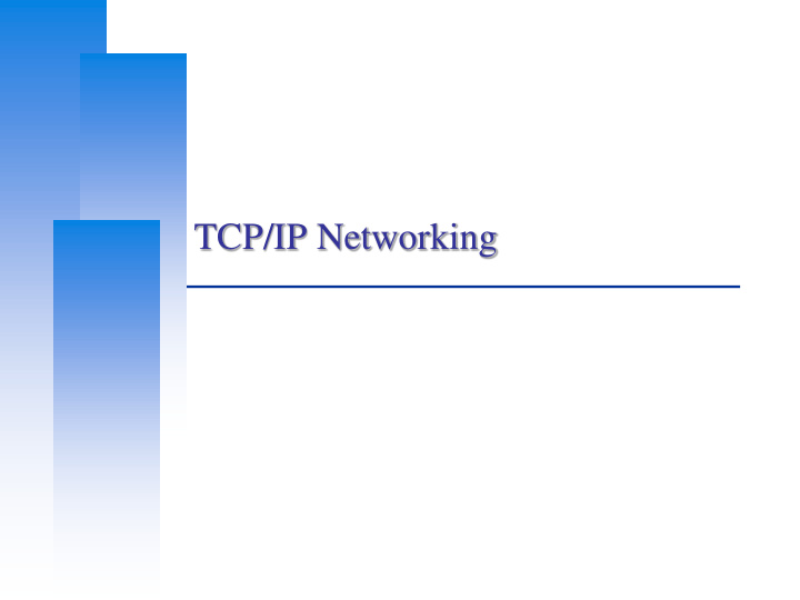 tcp ip networking