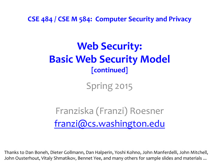 web security basic web security model continued spring