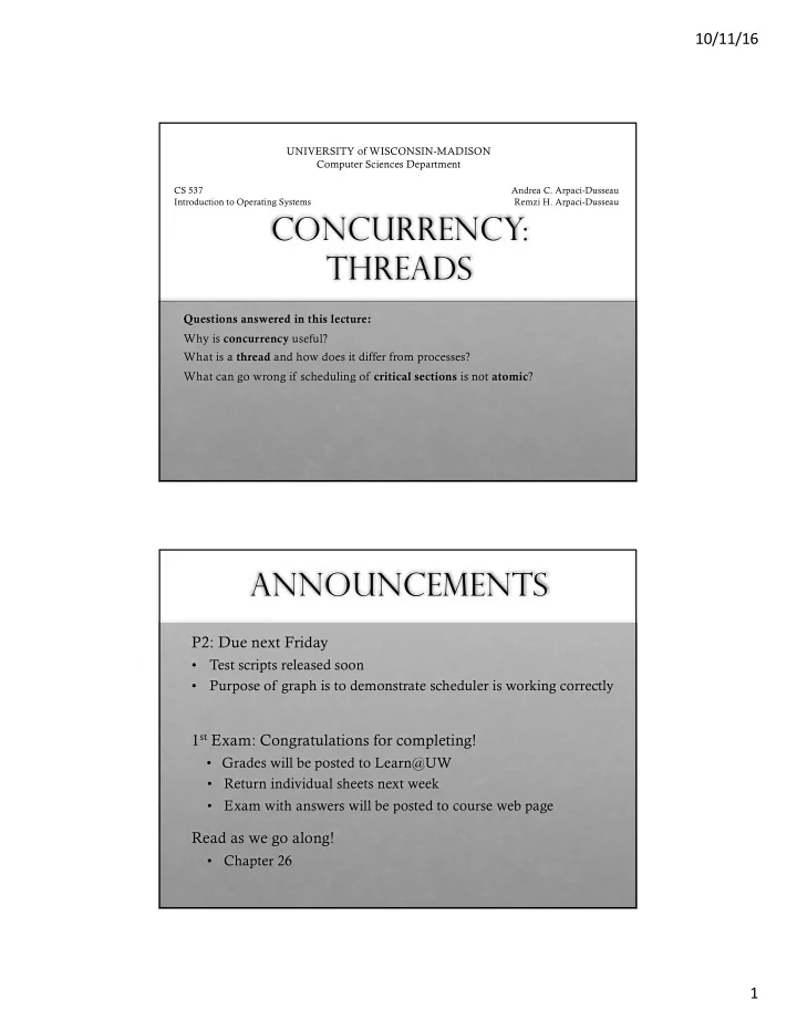 concurrency threads