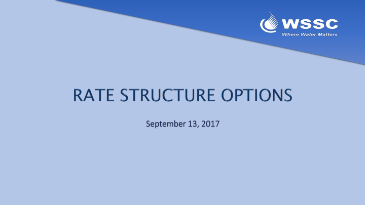 details of rate structure options and bill impacts