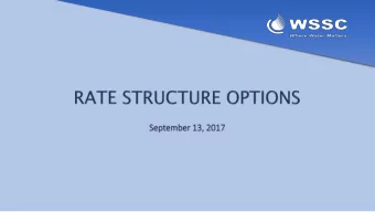 Details of Rate Structure Options and Bill Impacts  Evaluation of Rate Structure Options