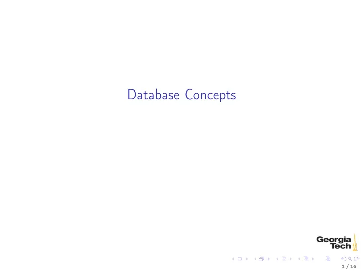database concepts