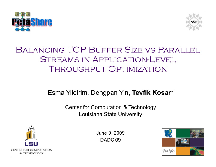 balancing tcp buffer size vs parallel streams in