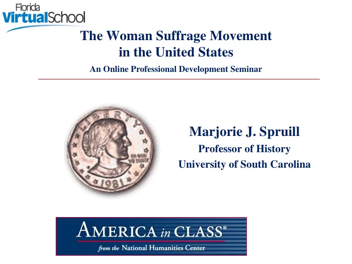 the woman suffrage movement in the united states