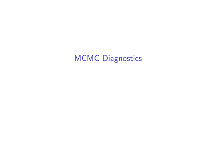mcmc diagnostics review